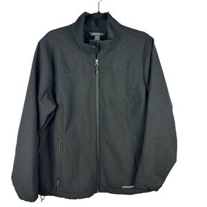 Eddie Bauer Soft Shell Full Zip Pockets Jacket 2XL Black